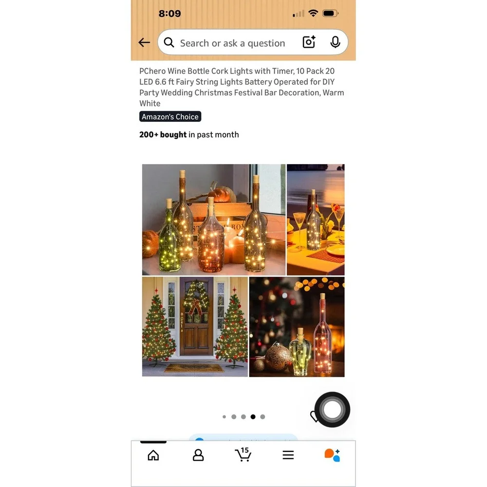 Wine Bottle Cork Lights with Timer, 10 Pack 20 LED 6.6 ft Fairy‎ String Lights